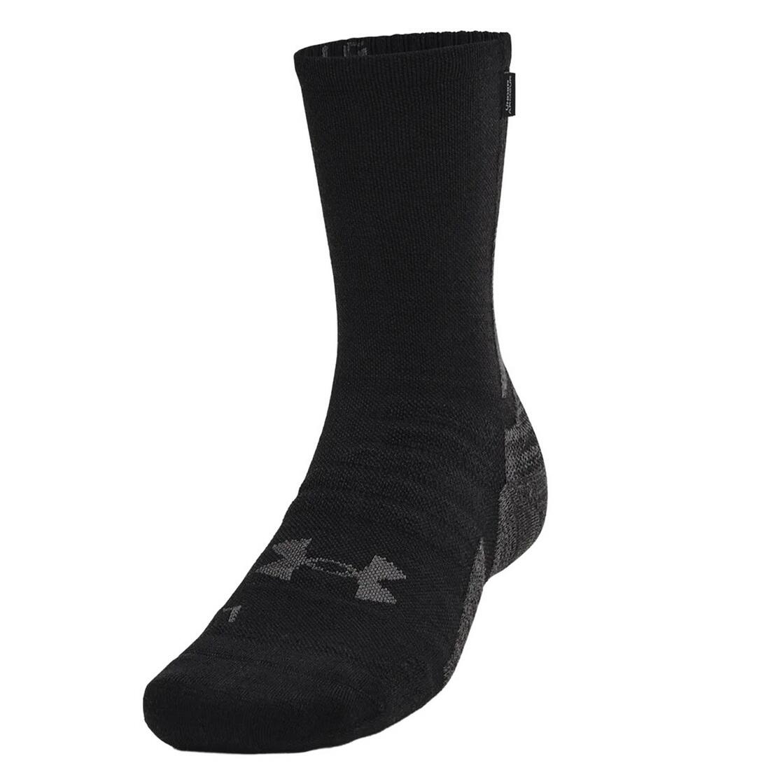 Unisex Adult Armourdry High Rise Running Socks (Black) 1/2