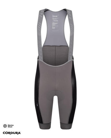 Pantaloncini pettorina Distance Cargo in lana grigio gabbiano scuro