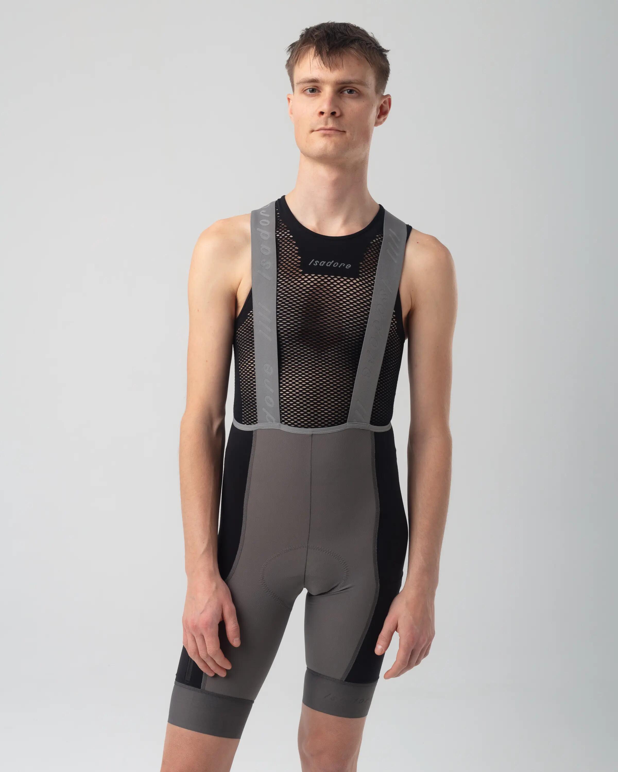 Afstand Cargo Wollen Bib Shorts Donker Gull Grijs 4/6