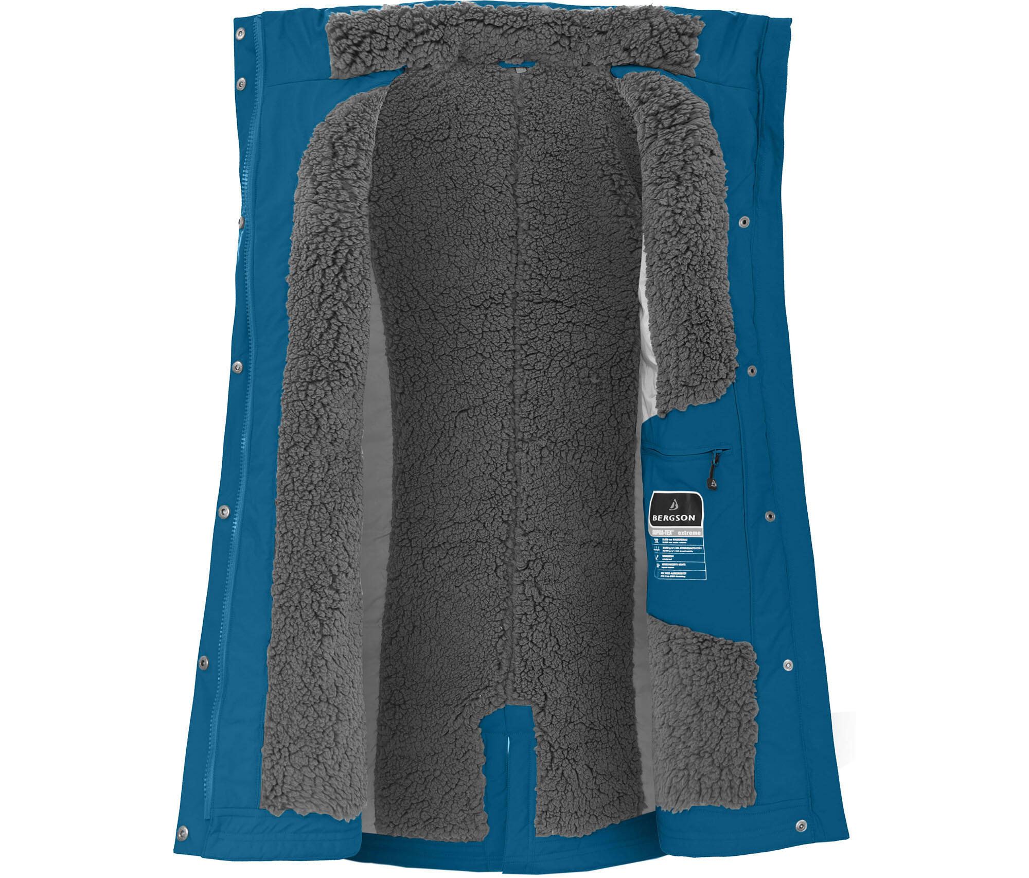 Wintermantel Teddy Futter, warm wattiert, 20000 mm Wassersäule Blau 5/7