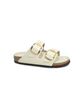 Ciabatta Donna A BIG BUCKLE Beige