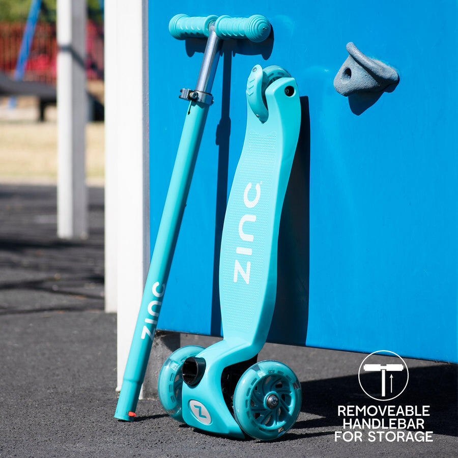 Zinc Three Wheeled Light Up Star Scooter - Blue 4/5