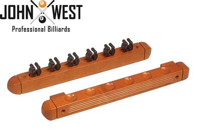 Porta stecche da parete John West per 6 stecche da biliardo. colore marrone