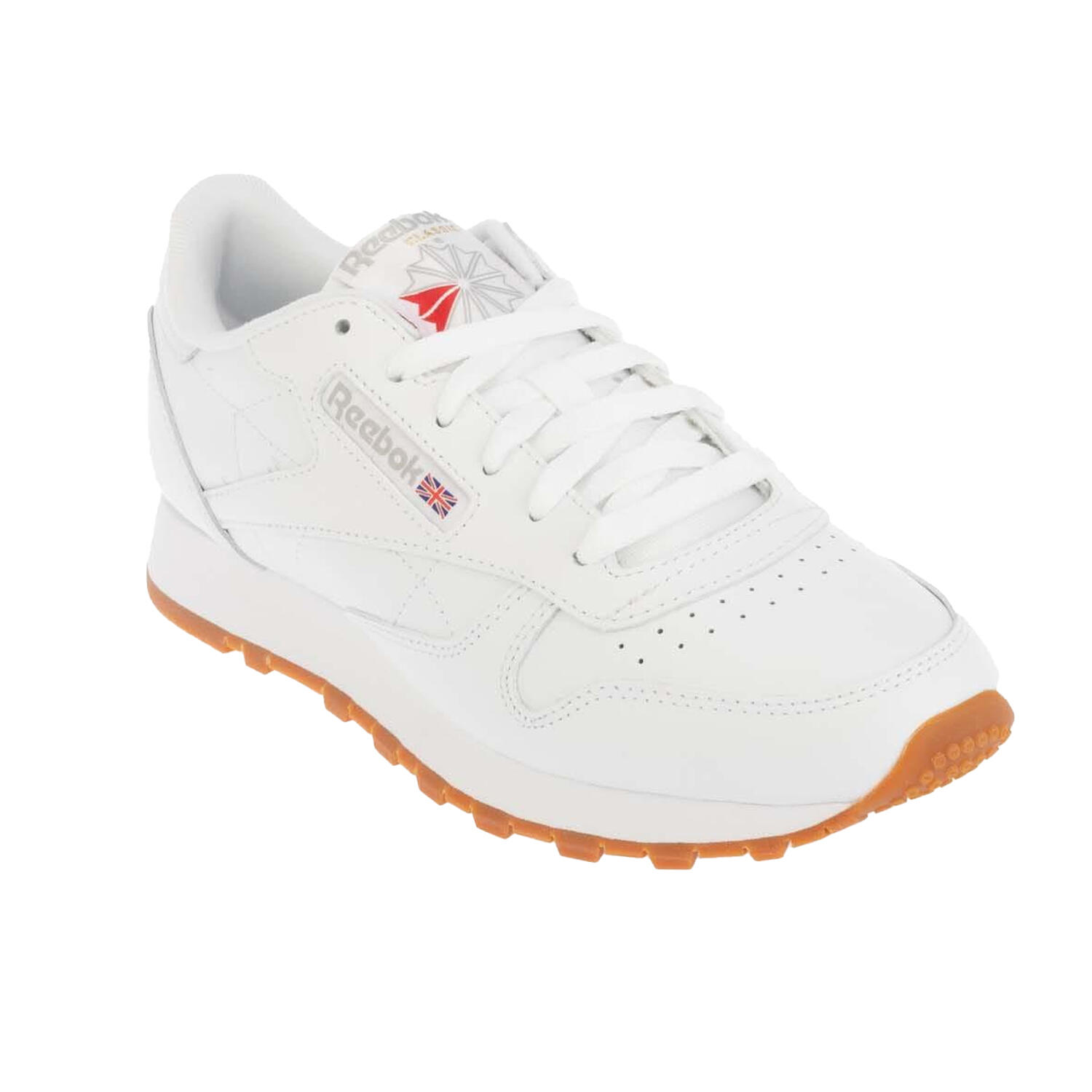 REEBOK Womens/Ladies Classic Leather Trainers (White/Grey)