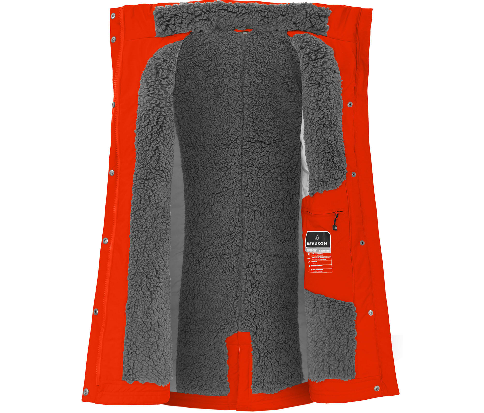 Wintermantel Teddy Futter, warm wattiert, 20000 mm Wassersäule rot 5/7