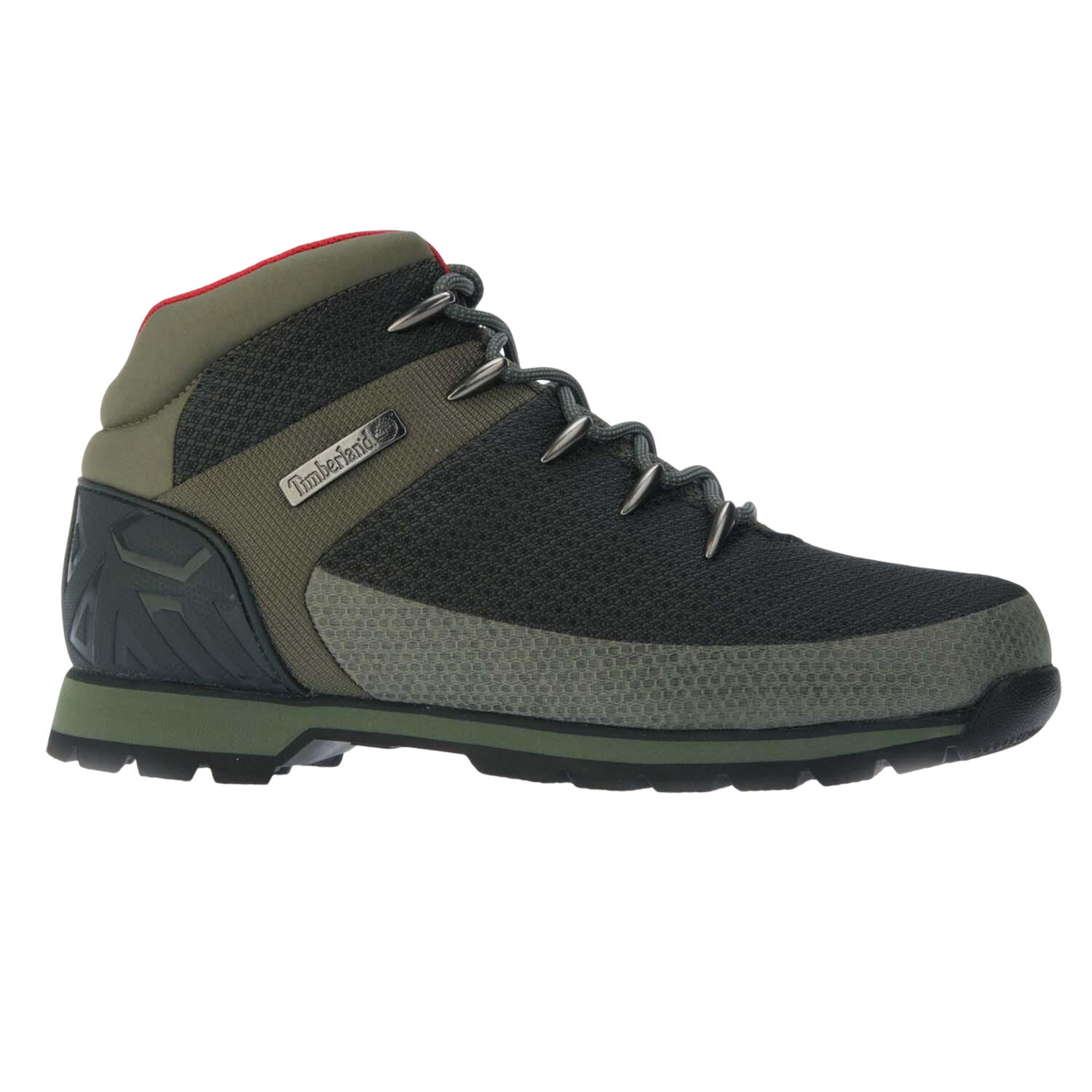 Mens Euro Sprint Leather Mid Cut Waterproof Hiking Boots (Green) 2/4