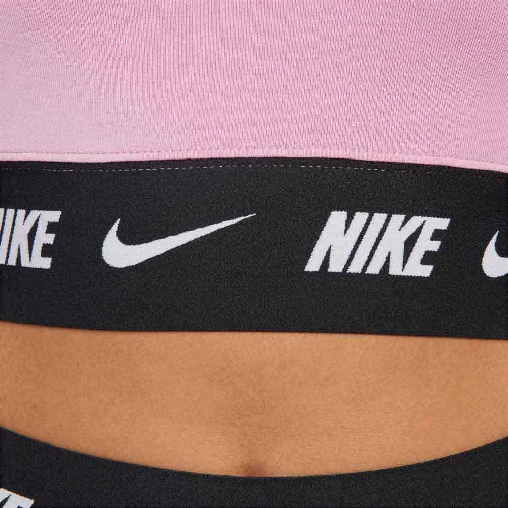 Top Sportivo Nike Crop Tape Maniche Lunghe Rosa Taglia S 2/5