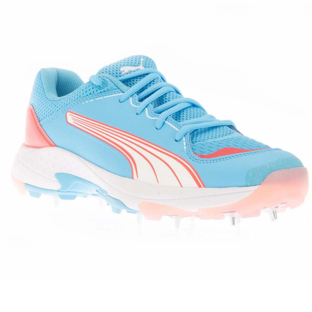 PUMA Mens Spike 24.1 Cricket Shoes (Blue/Red)
