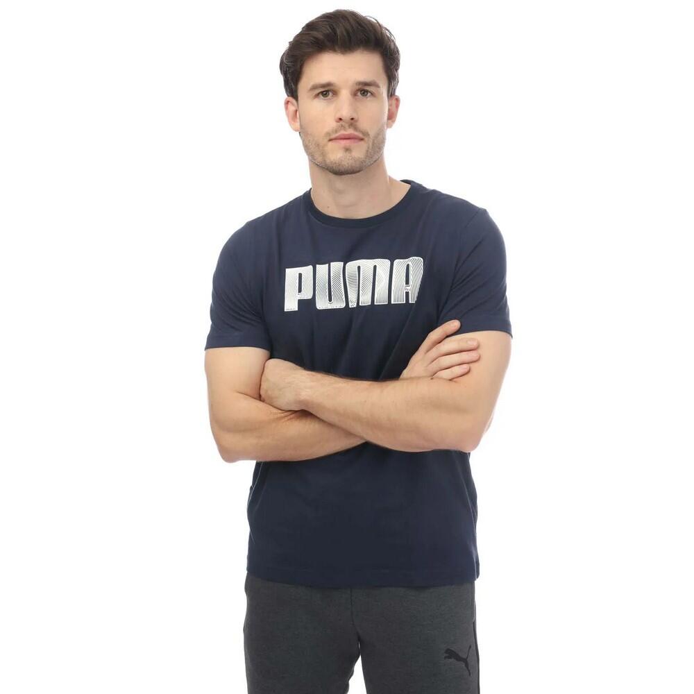 PUMA Mens Sportstyle Logo TShirt (Navy)