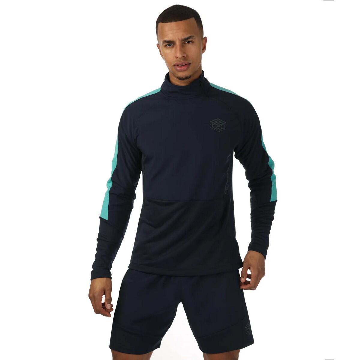 Mens Pro Training Hybrid Drill Top (Navy) 1/4
