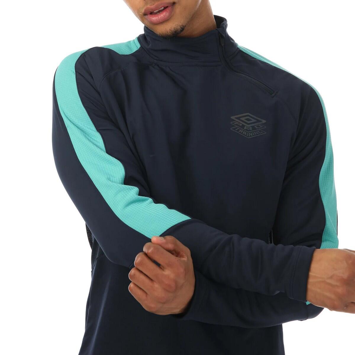 Mens Pro Training Hybrid Drill Top (Navy) 3/4