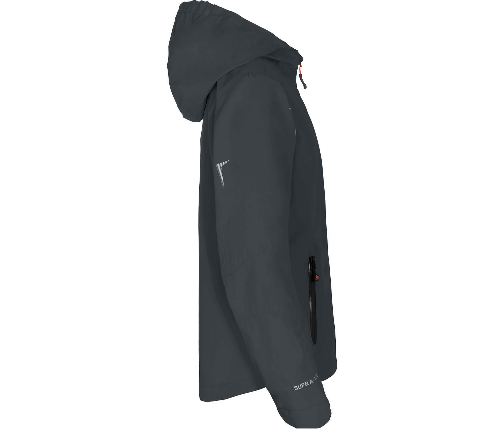 Regenjacke Netzfutter, 12000 mm Wassersäule grau 3/4