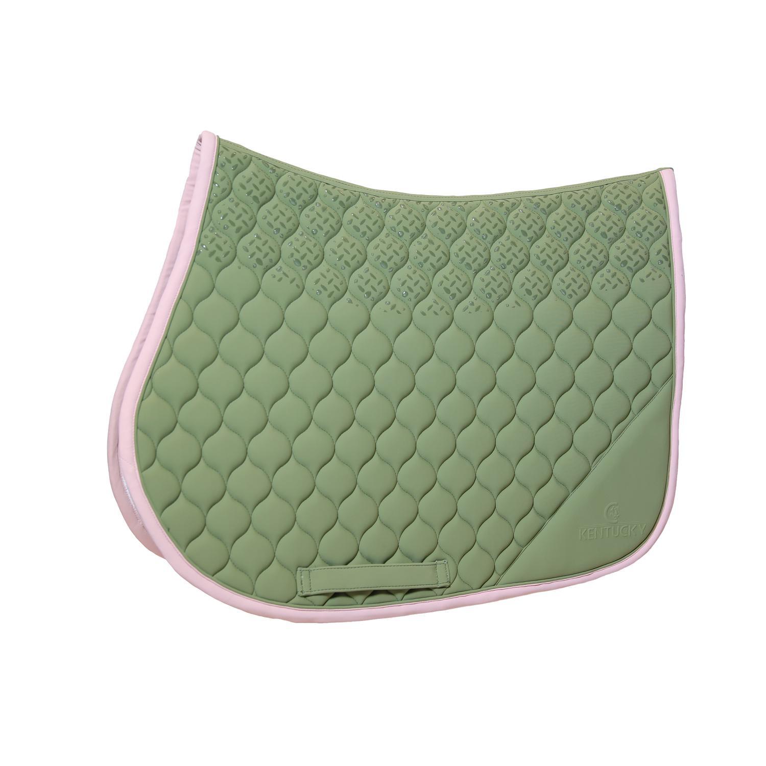 KENTUCKY HORSEWEAR Zadeldoek softshell onion quilt jumping kaki-oude roos - FULL