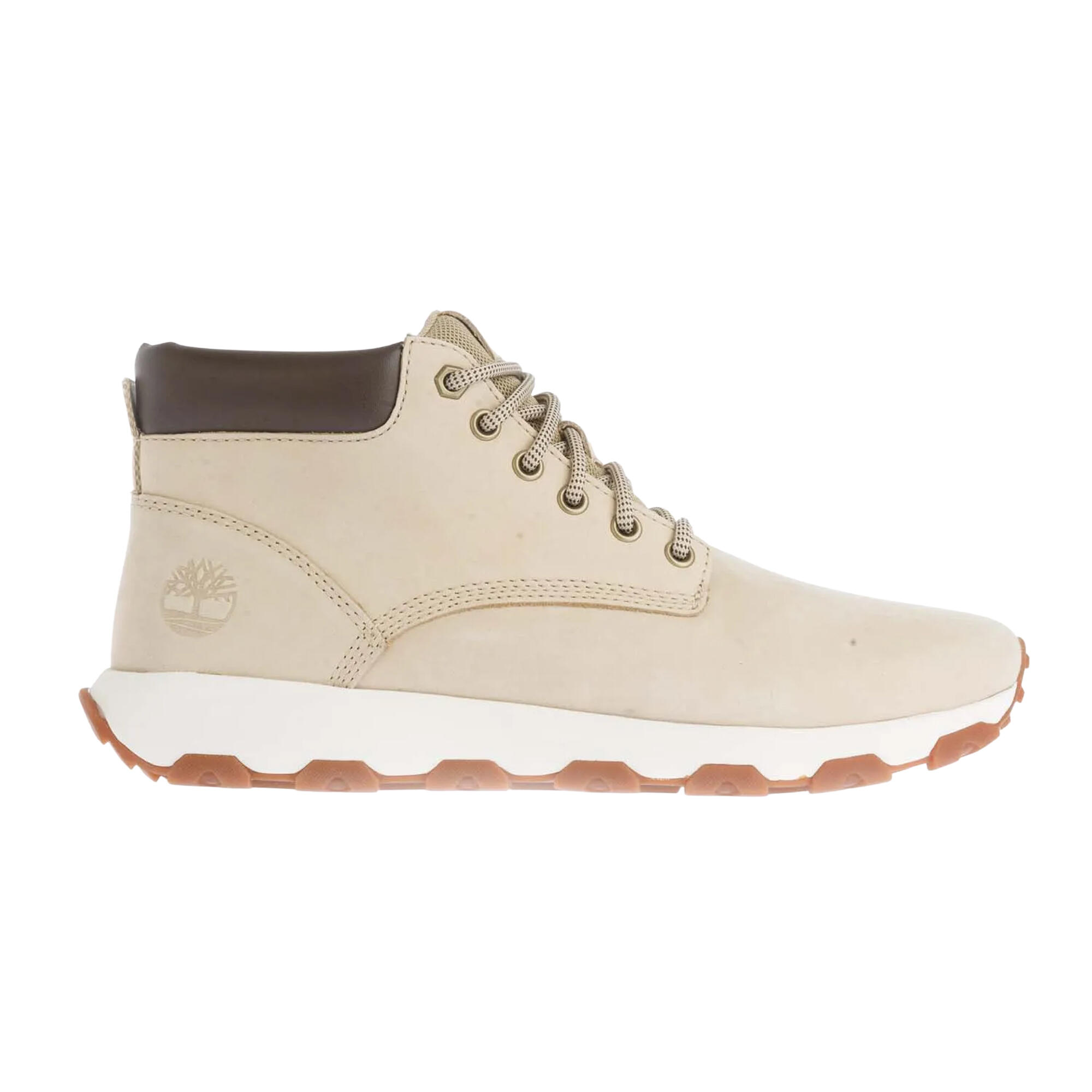 Mens Winsor Park Mid Cut Lace Up Hiking Boots (Beige) 3/4