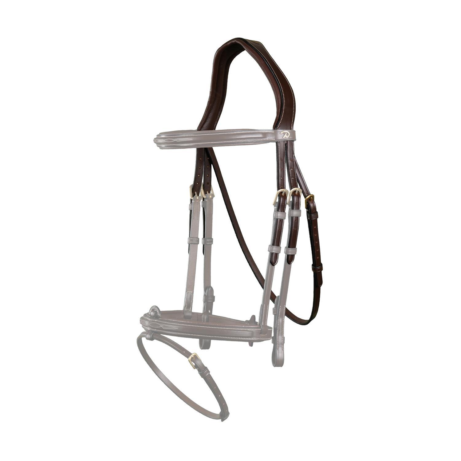 KENTUCKY HORSEWEAR Kopstuk met keelriem Bruin Over