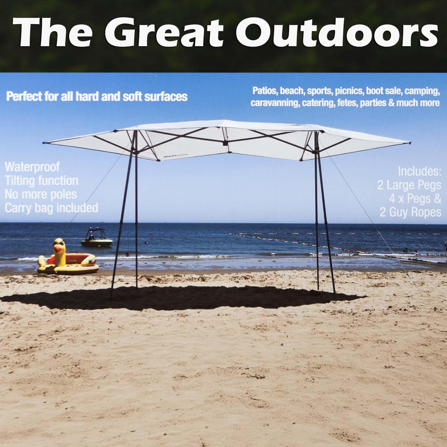 Sun Shade 4-8 People Cooling Material- 4 Position Umbrella Function  White 4-8 3/7