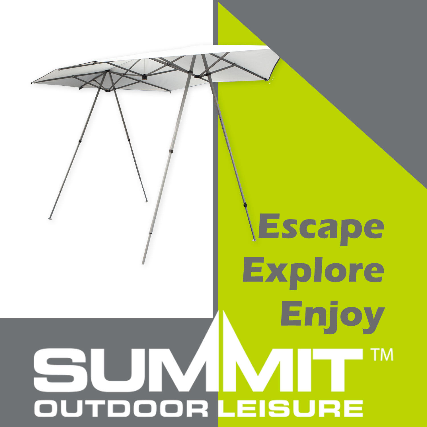 Sun Shade 4-8 People Cooling Material- 4 Position Umbrella Function  White 4-8 4/7