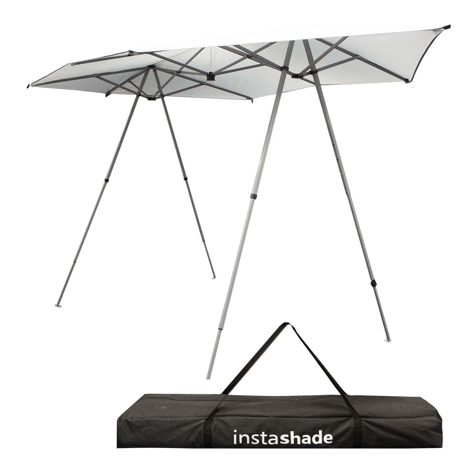 SUMMIT Sun Shade 4-8 People Cooling Material- 4 Position Umbrella Function  White 4-8