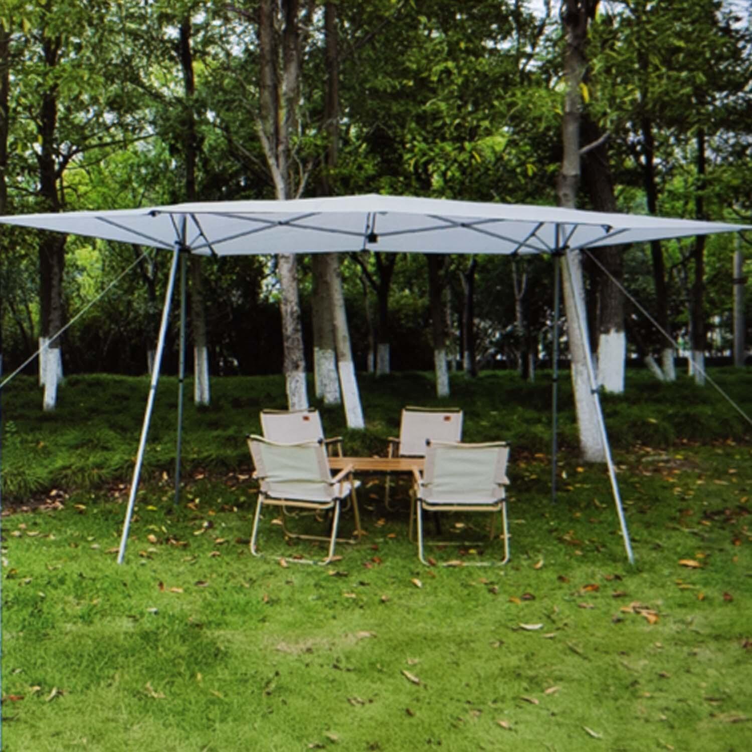 Sun Shade 4-8 People Cooling Material- 4 Position Umbrella Function  White 4-8 6/7