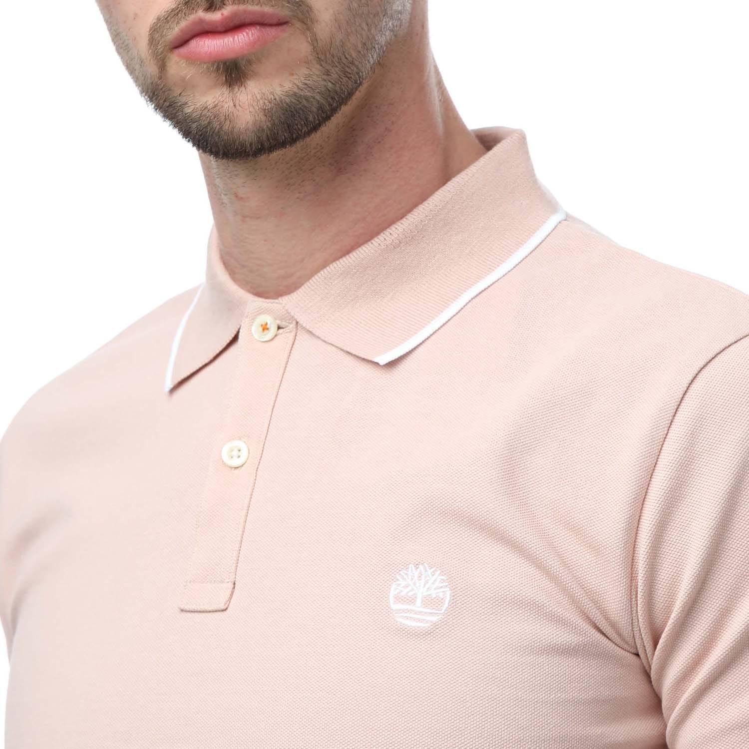 Poloshirt für Herren kurzärmlig Damen und Herren Pink 3/4
