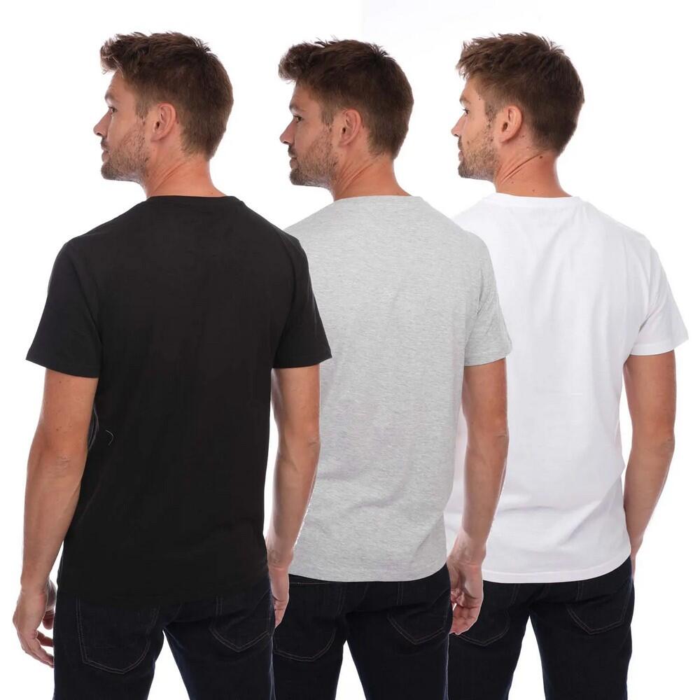 Mens Triphen TShirt (Pack of 3) (Black/Grey/White) 2/4