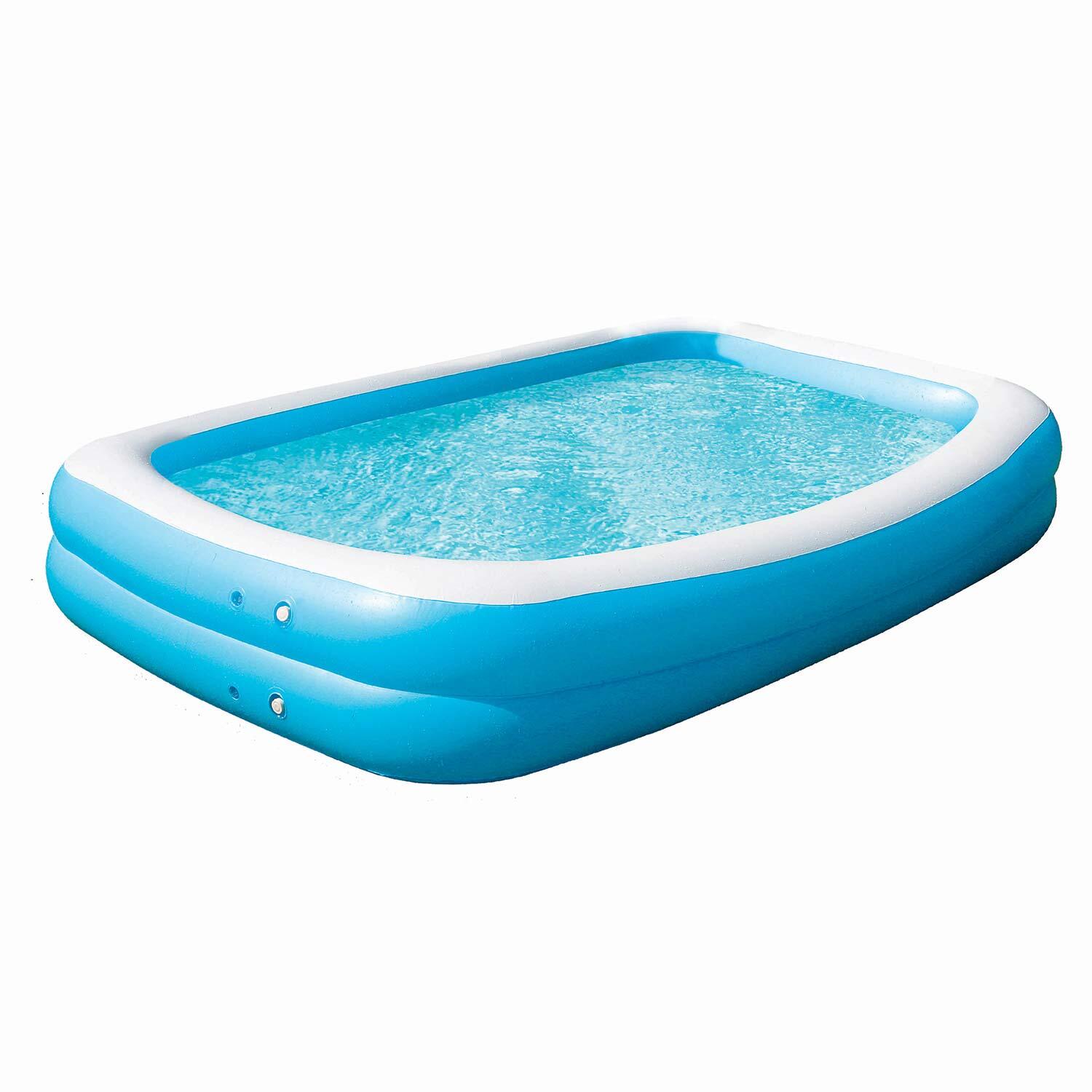 SUMMIT Large Paddling Pool Inflatable - 2.6m Jumbo Family Pool, Blue