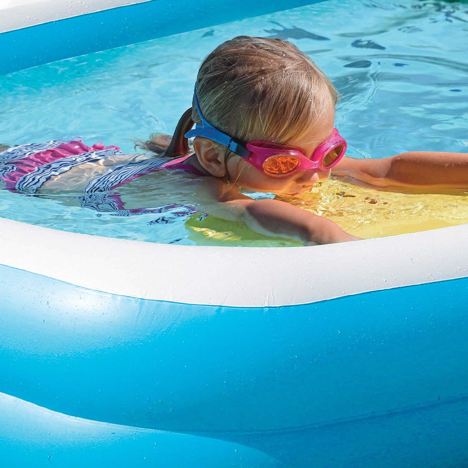 Large Paddling Pool Inflatable - 2.6m Jumbo Family Pool, Blue 5/7
