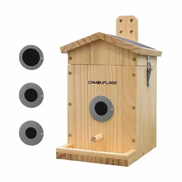 Nichoir à oiseaux en bois avec caméra connectée - Camouflage 4/5