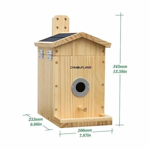 Nichoir à oiseaux en bois avec caméra connectée - Camouflage 5/5