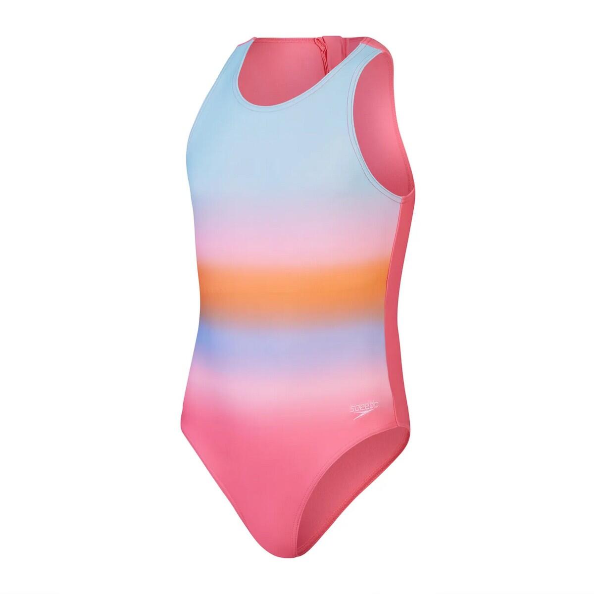 SPEEDO Costume Da Bagno Intero Ragazze Speedo Hydrasuit Rosa Blu