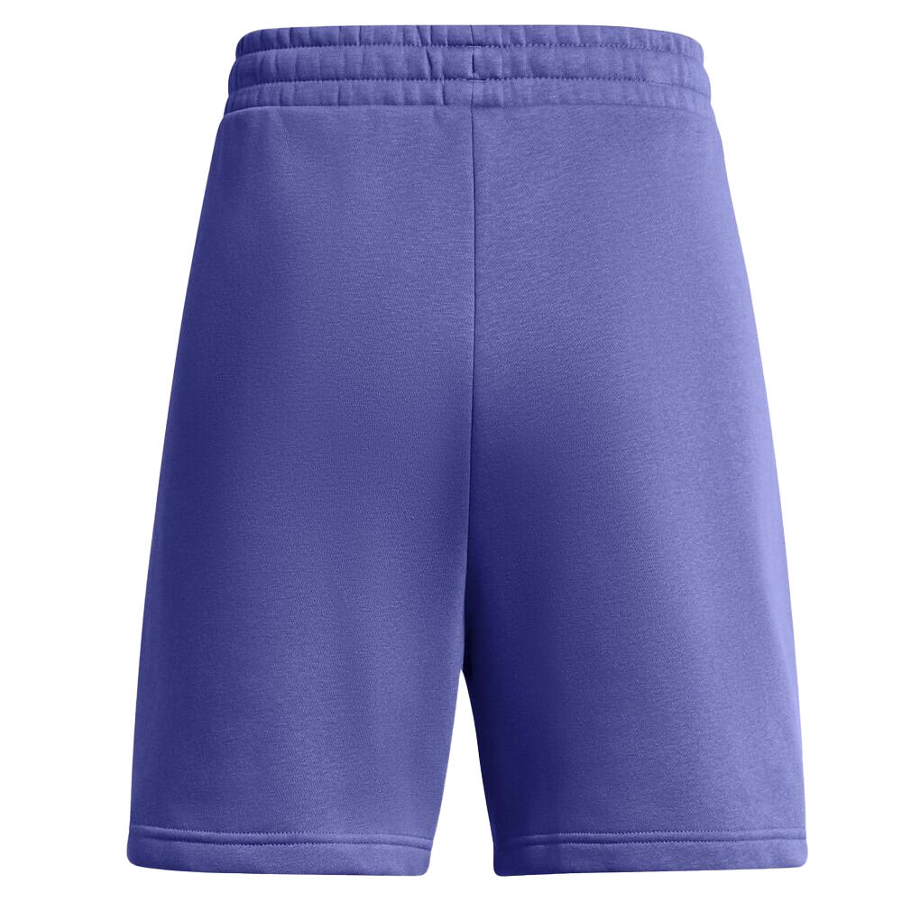 Short femme Under Armour violet polaire mi-chaud, élastique 2/3
