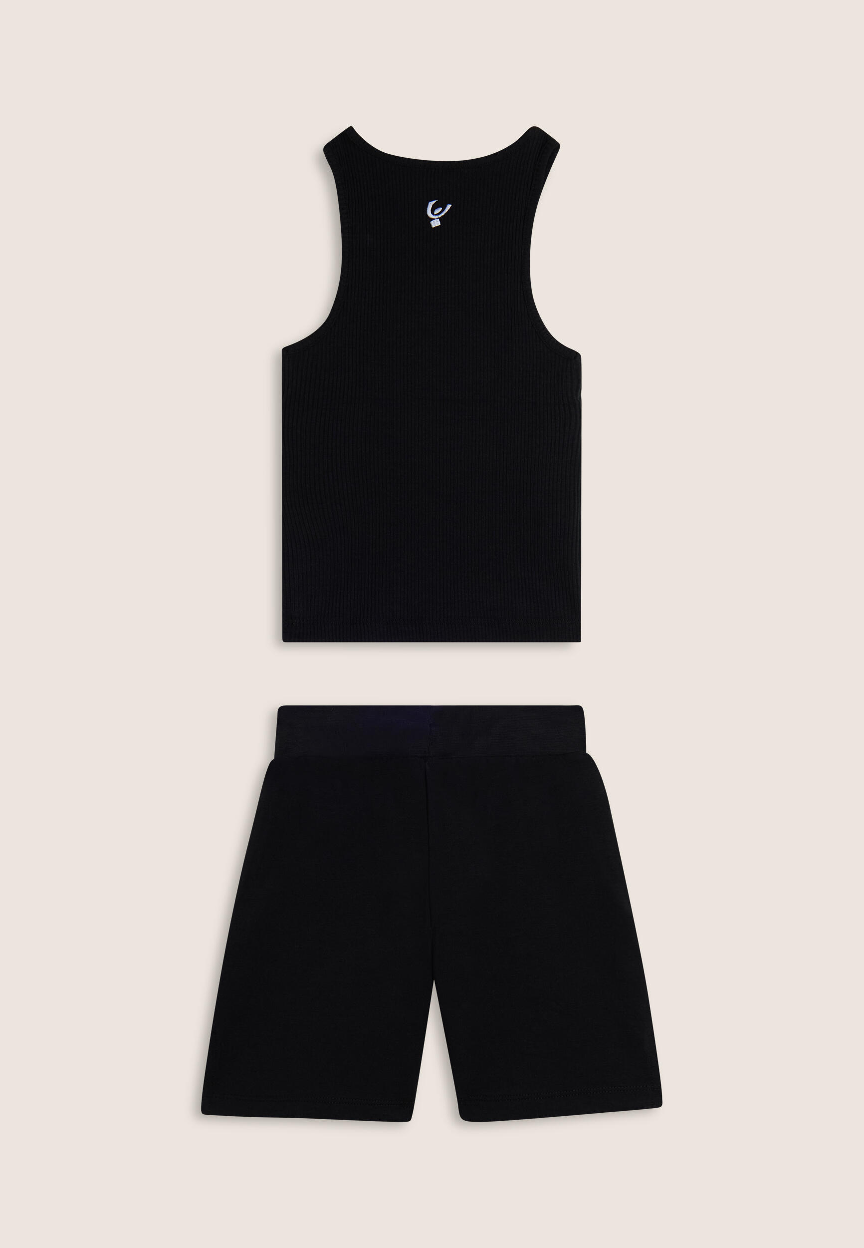 Completo Bambina con Canotta a Costine e Pantaloncini 2/3
