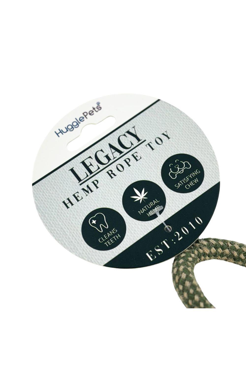 HugglePets Legacy Hemp Knotted Log Dog Toy 5/5