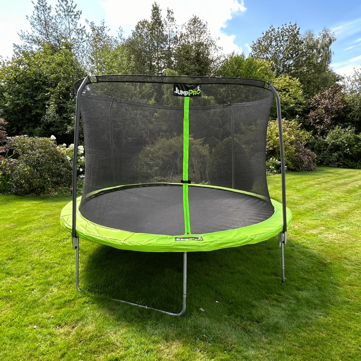 JUMPPRO JumpPRO 12ft Xplore Round Trampoline with Enclosure