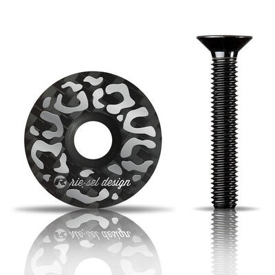 Carbon stemcap 1 1/8" Vorbaukappe mit Motiv inkl. Schraube MTB Fahrrad Ahead
