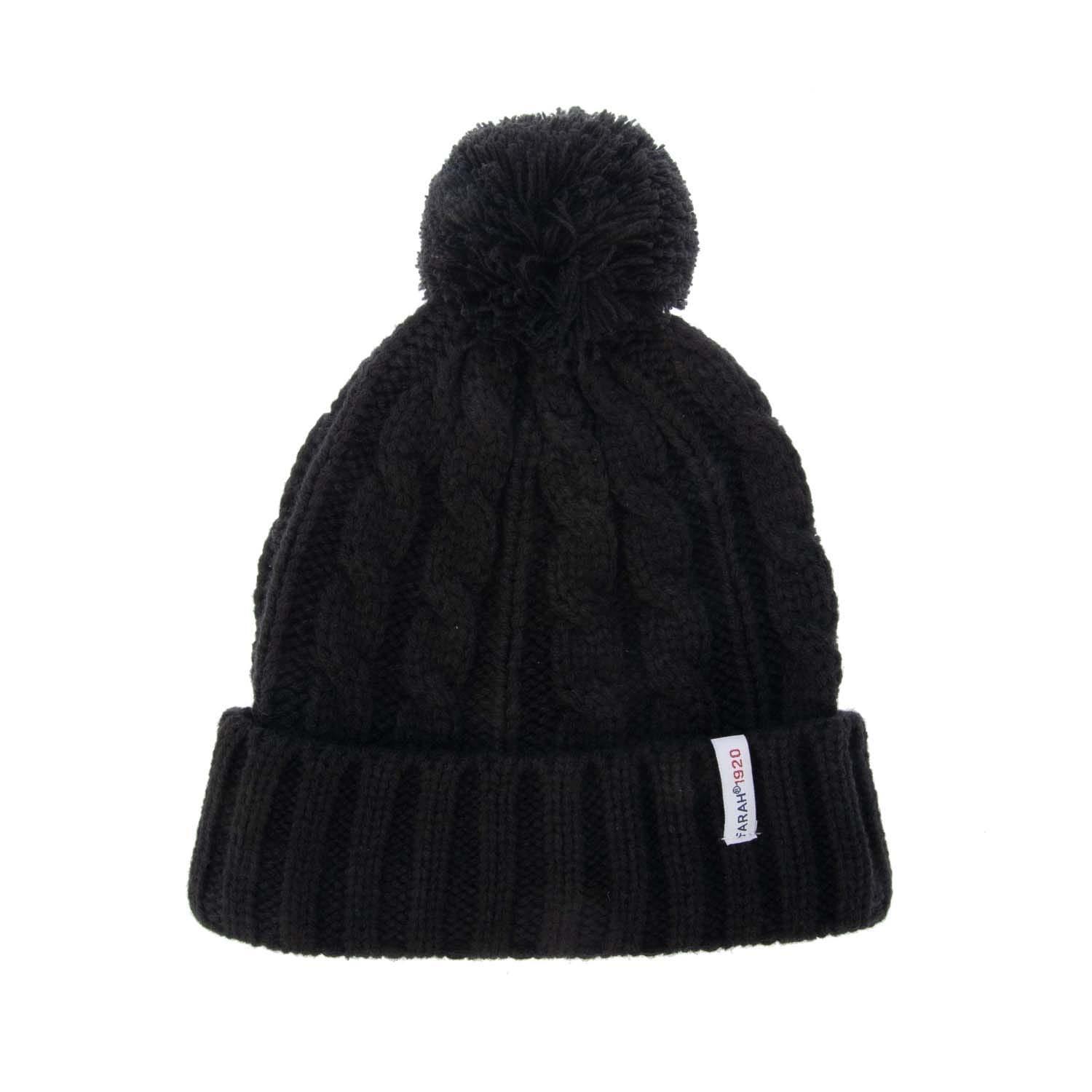 Mens Rirola Knitted Beanie (Black) 1/3