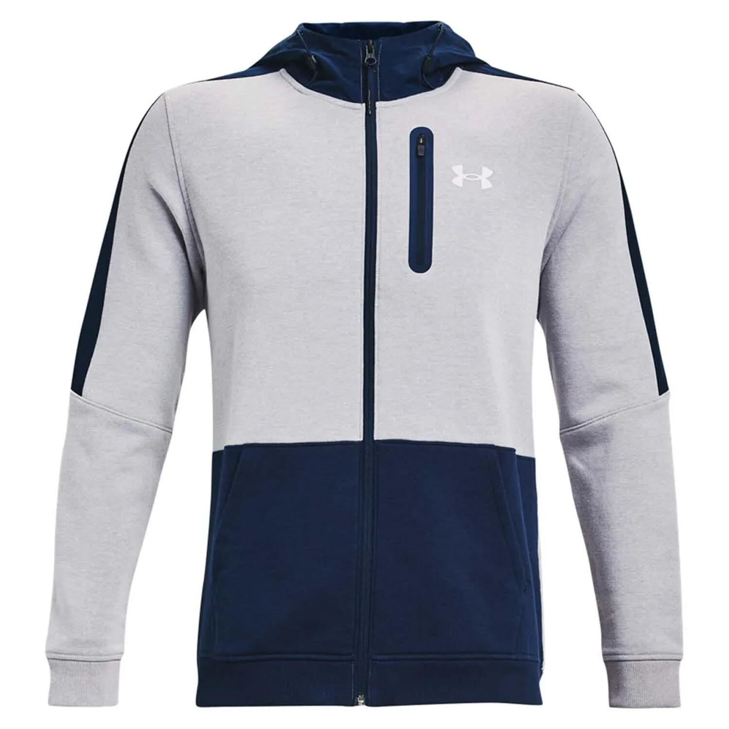 UNDER ARMOUR Mens Threadborne Full Zip Hoodie (Grey)