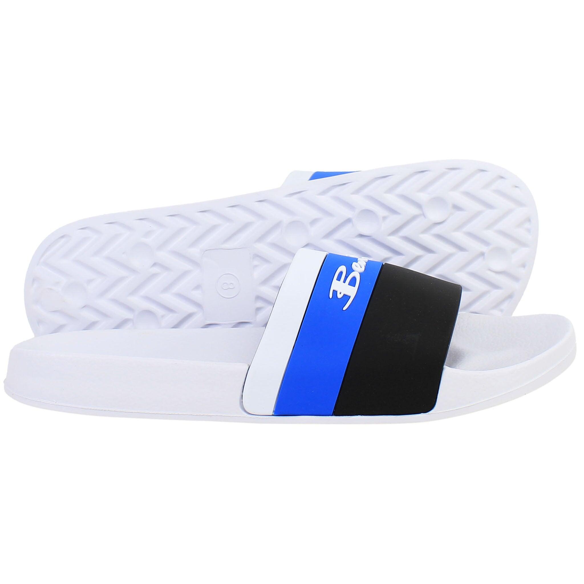 Ben Sherman Fistral Mens White Sliders 4/5