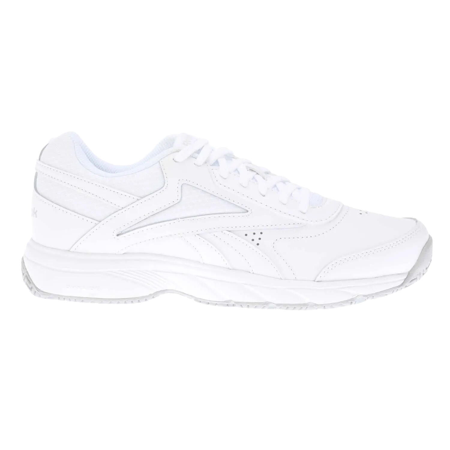 Womens/Ladies Work N Cushion 4.0 Leather Trainers (White) 3/4