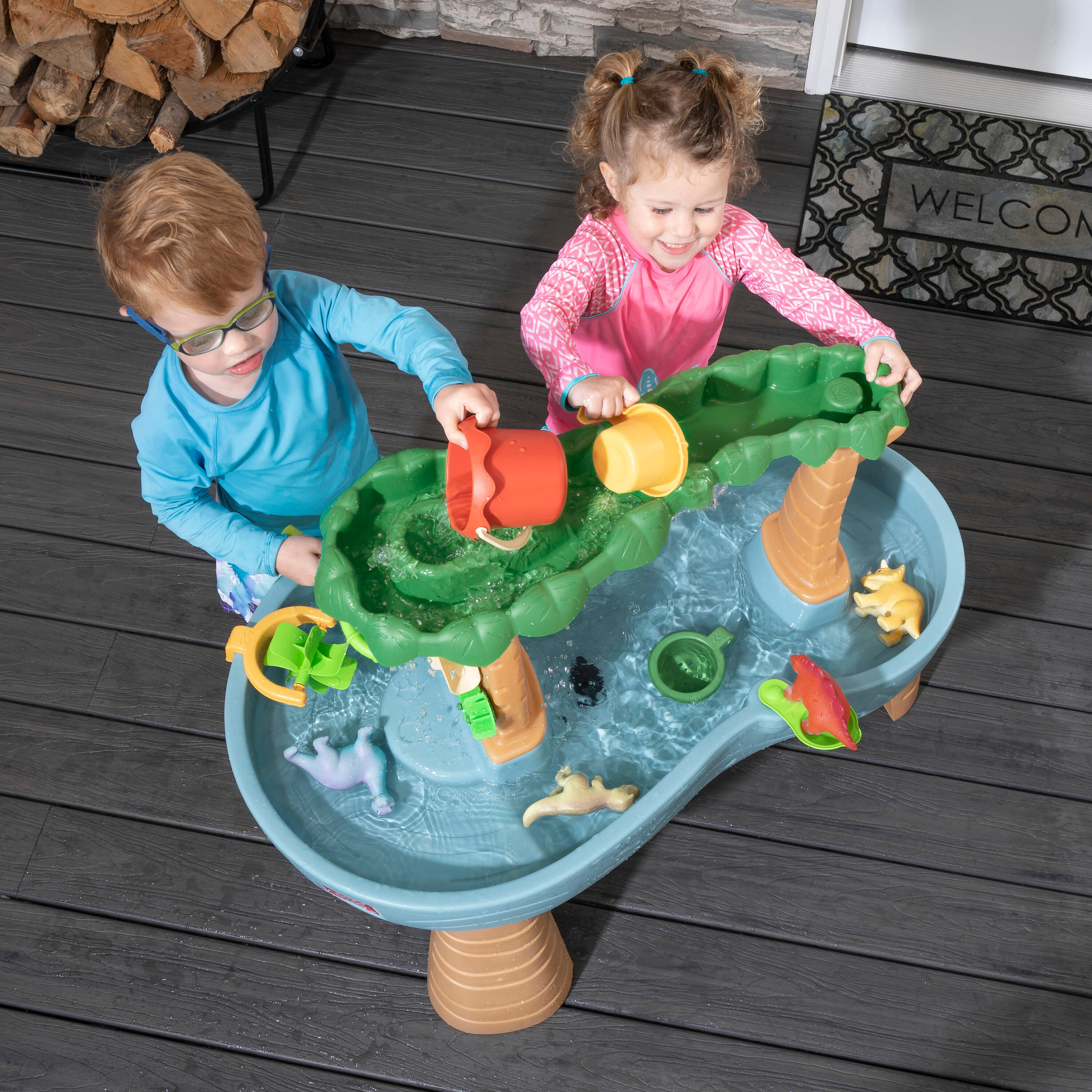 Sand and Water Table Dino Showers with 7 accessories 7/7