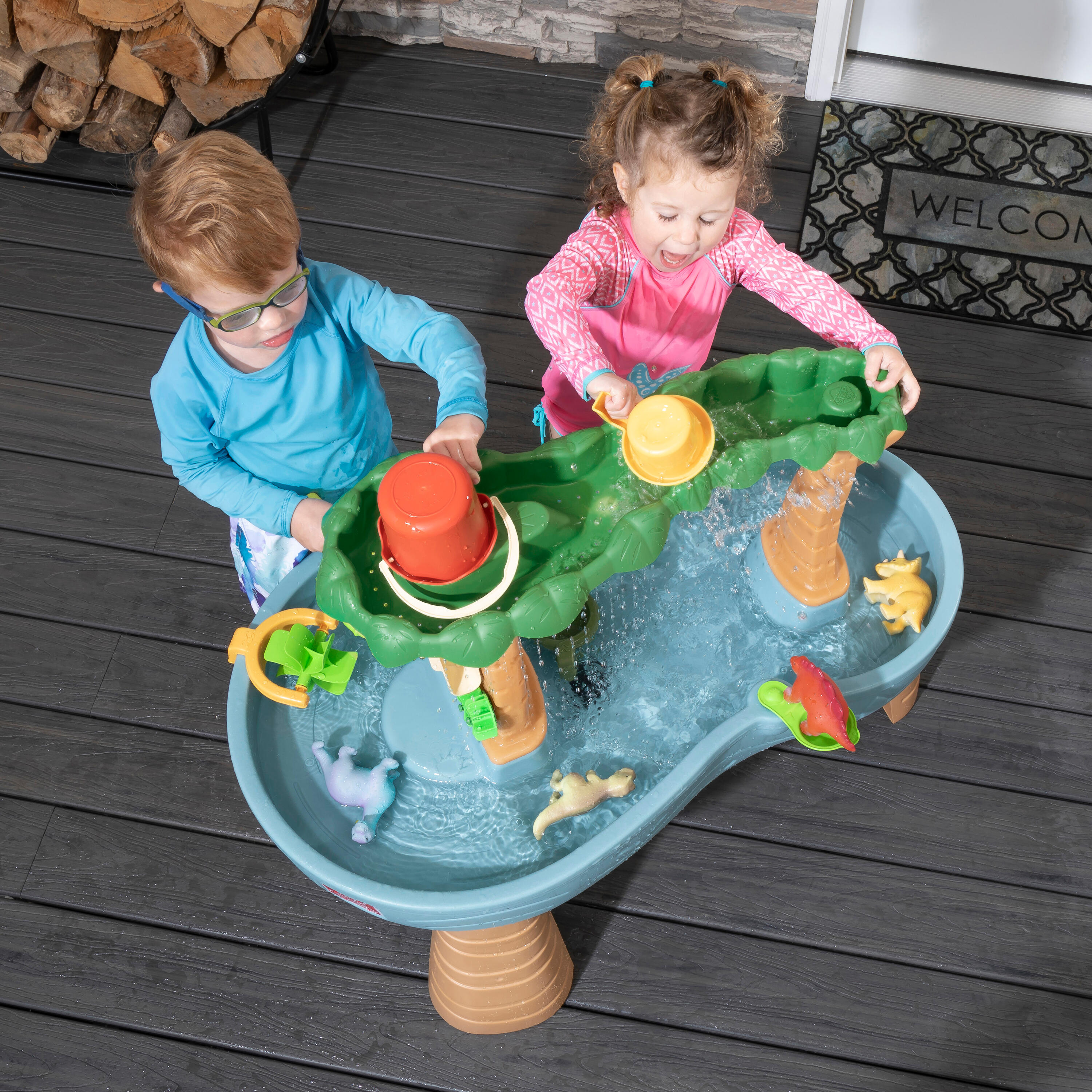 Sand and Water Table Dino Showers with 7 accessories 6/7