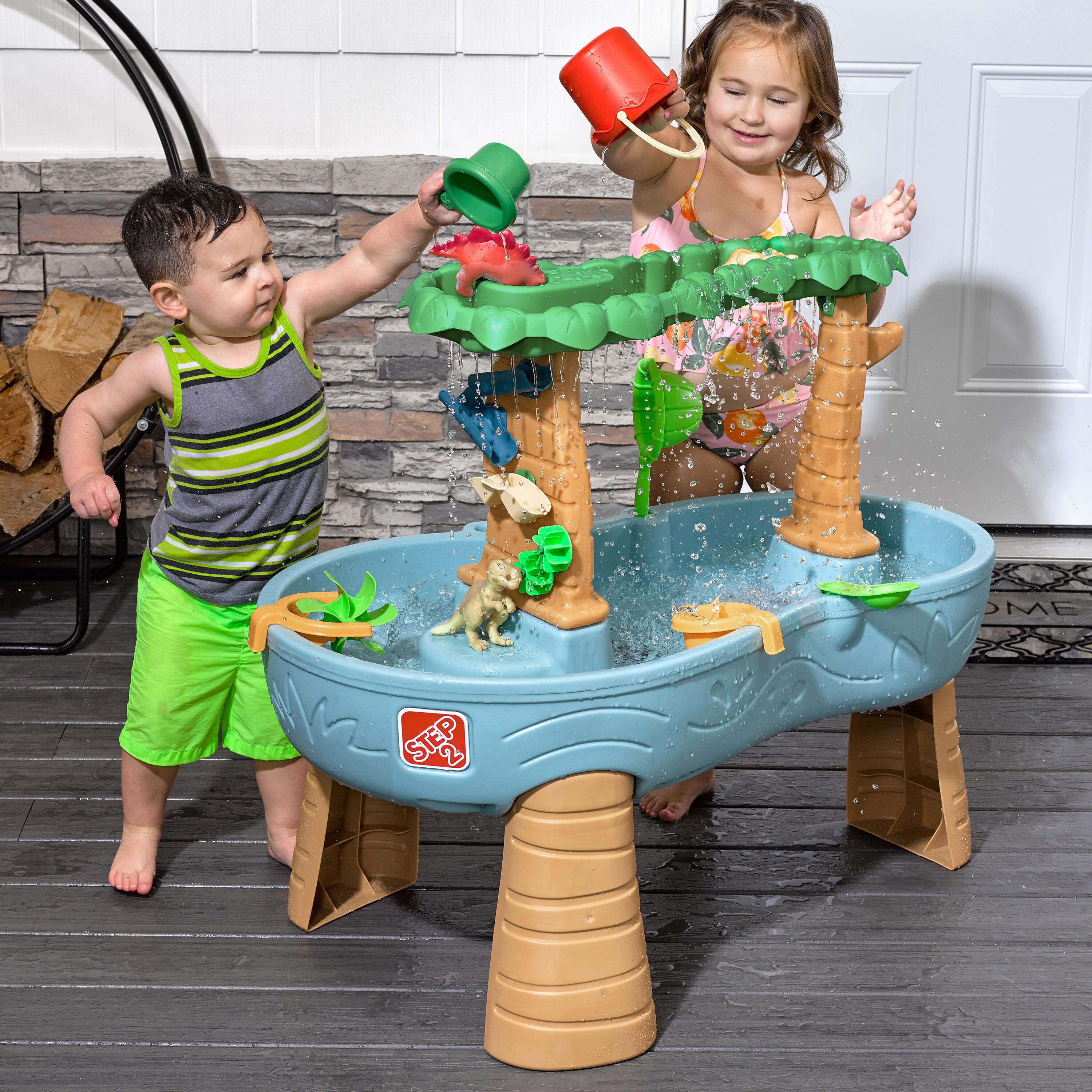 Sand and Water Table Dino Showers with 7 accessories 4/7