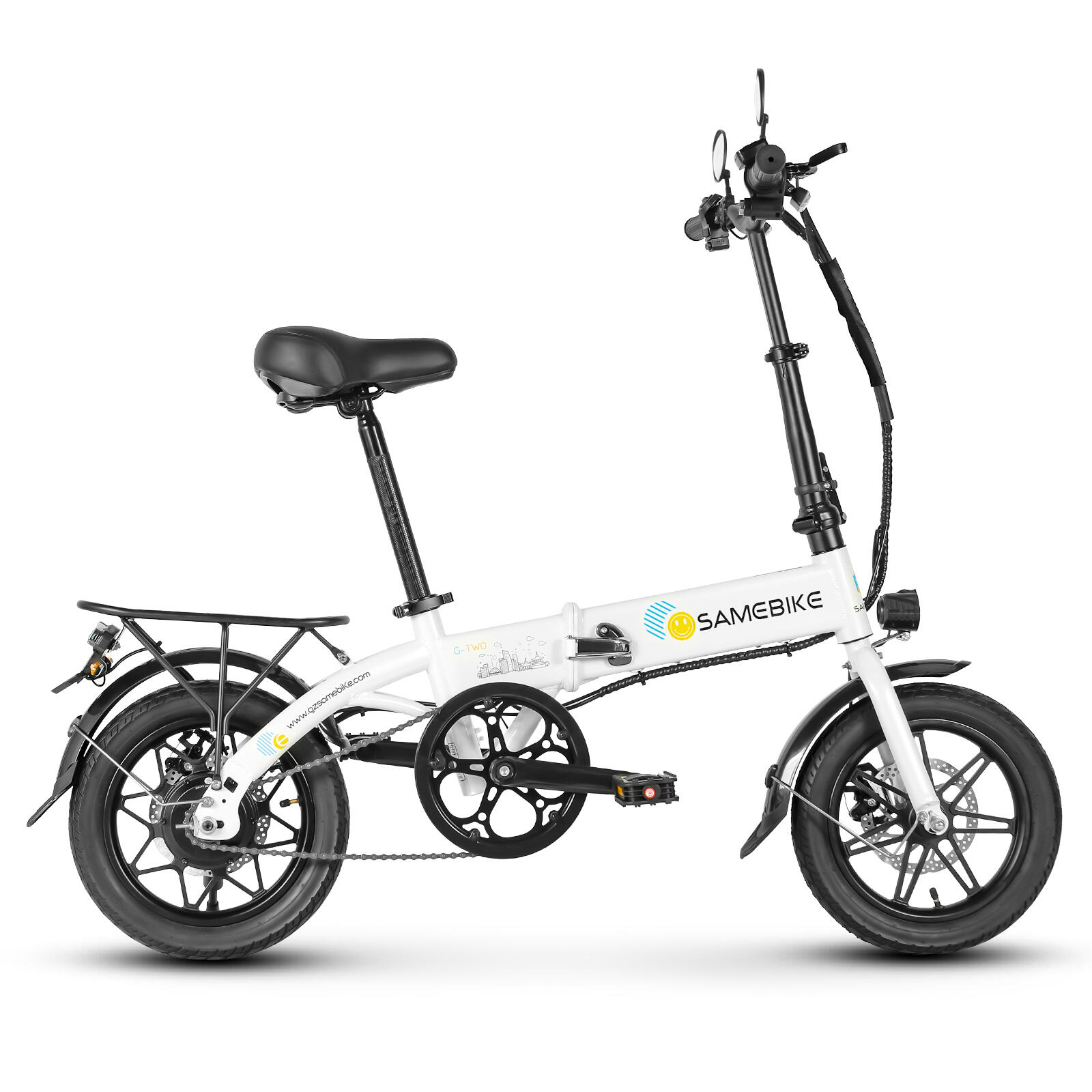 Přenosné elektrické kolo Samebike YINYU14 s baterií 36V 7,8AH 2/7