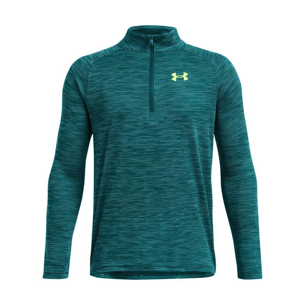 Boys Tech Textured Half Zip Top (Blue) 1/2