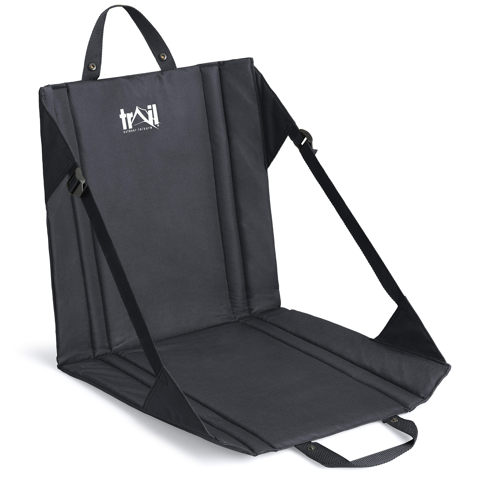 TRAIL OUTDOOR LEISURE Padded Hiking Chair Portable Folding Outdoor Camping Seat with Backrest Trail