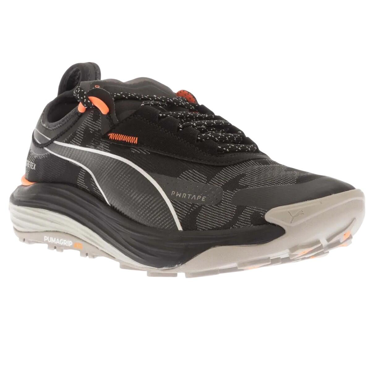 PUMA Mens Voyage NITRO 3 GORETEX Running Shoes (Black/Orange)