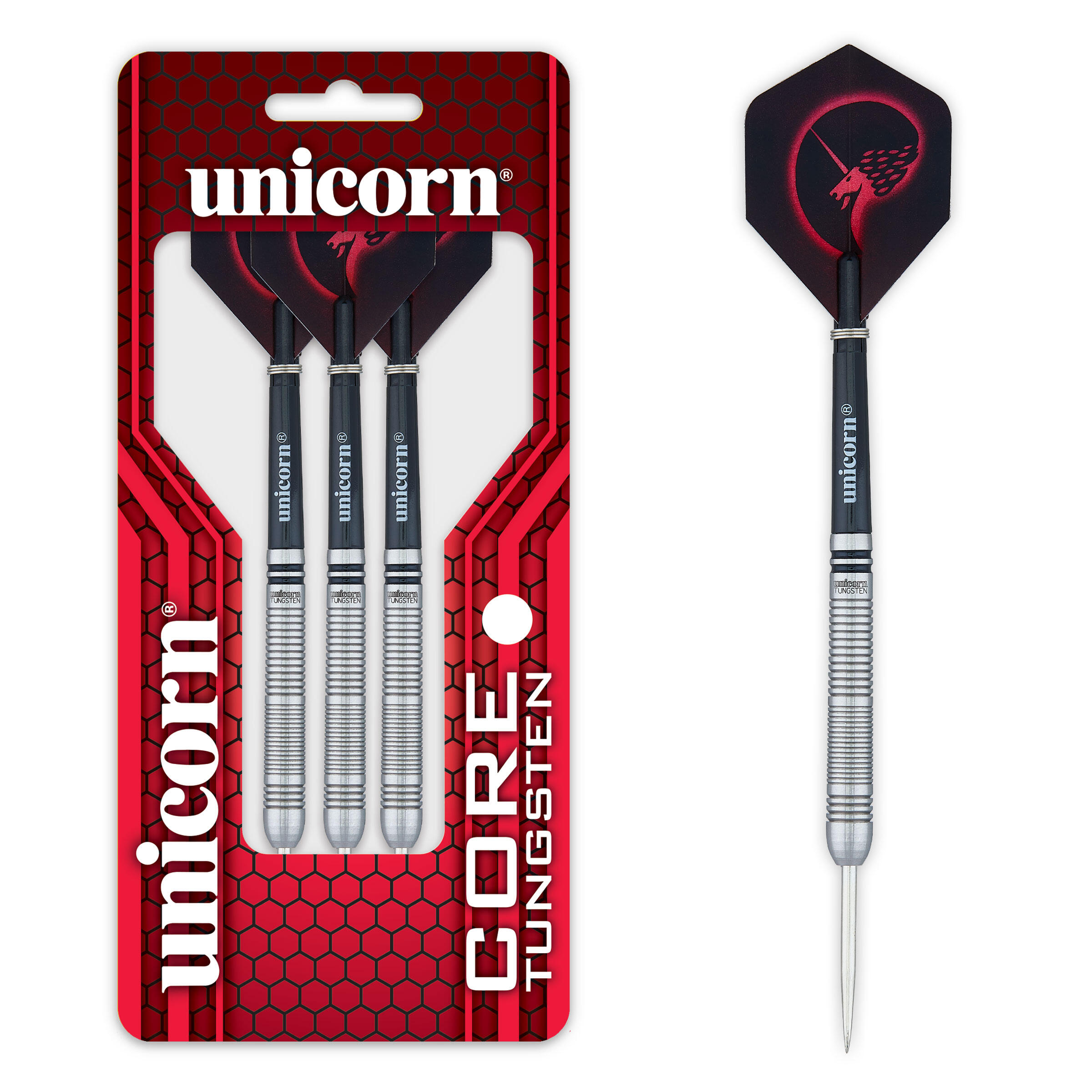 Steeldarts Core, Tungsten, Style 2, 22g., Silber 22gr 1/2