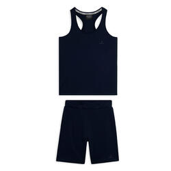 Tenue de sport en coton avec débardeur et bermuda