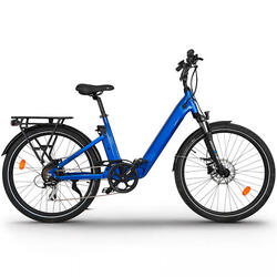 UB200 | Ebike Urbain Polyvalent Tout Suspendu | Jusqu'à 140 km | Bleu | 28