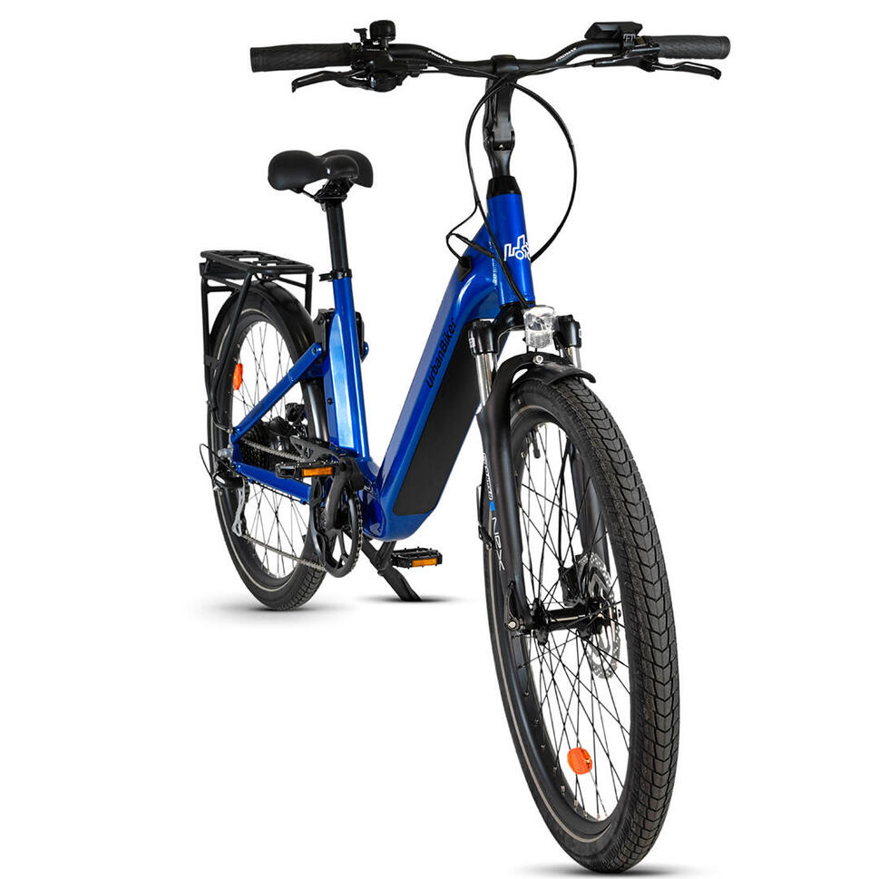 UB200 | Ebike uniwersalny z pełnym zawieszeniem | Do 140 km | Niebieski | 28"